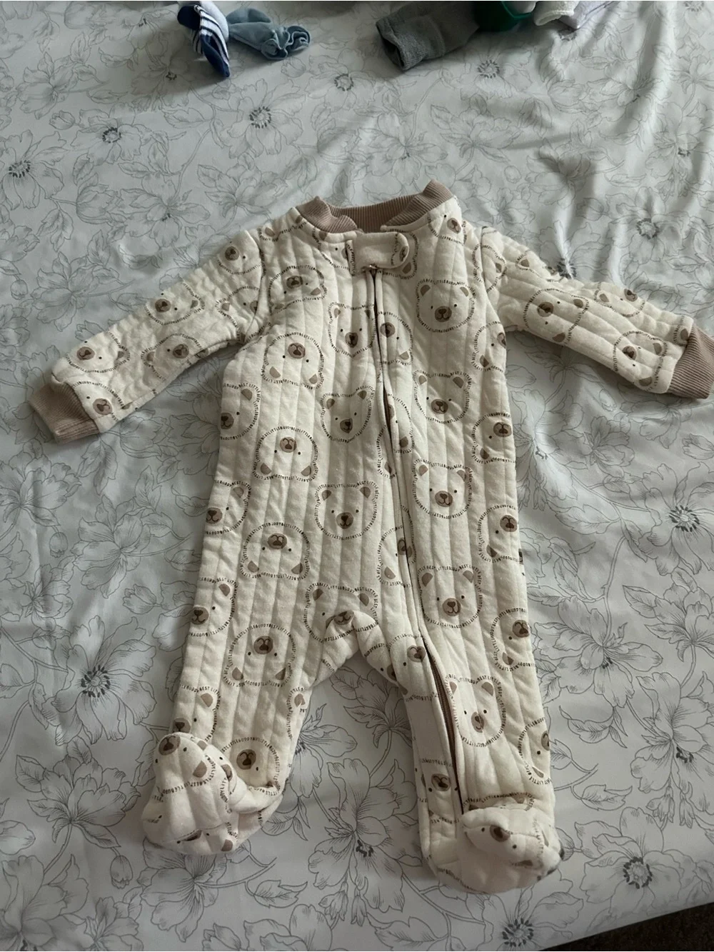 Baby Boy Neutral Outfit Bundle with Blue Sweater